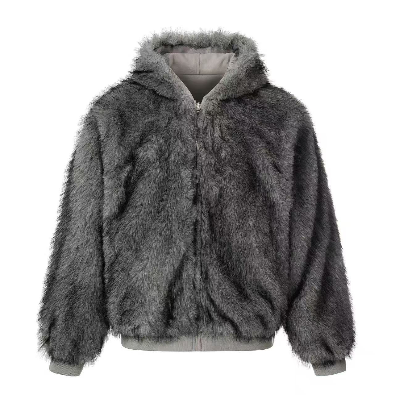 Faux Fur Old-Money Reversible Hooded Coat