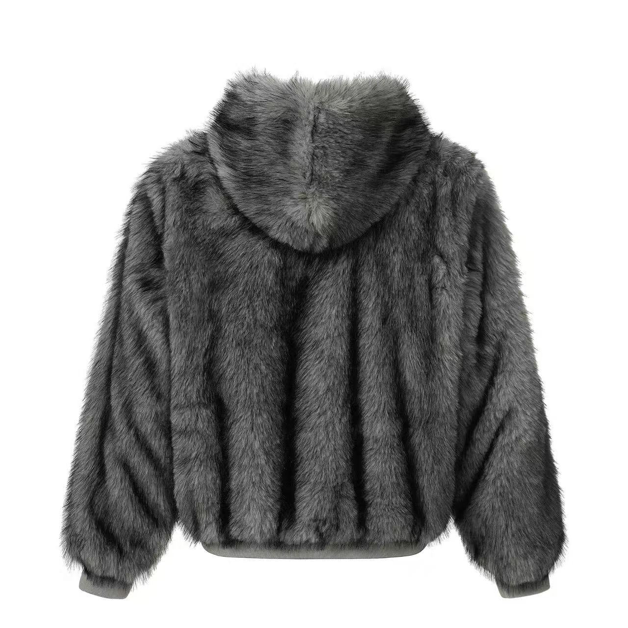 Faux Fur Old-Money Reversible Hooded Coat