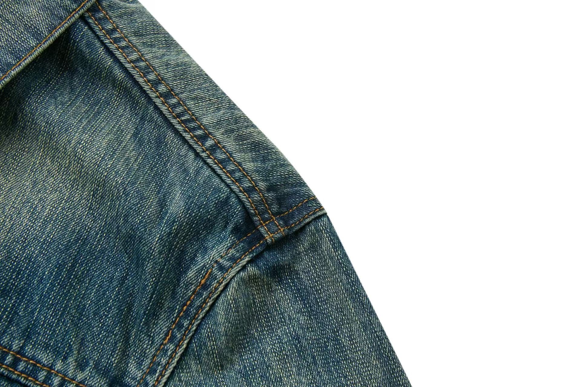 Washed Retro Denim Jacket
