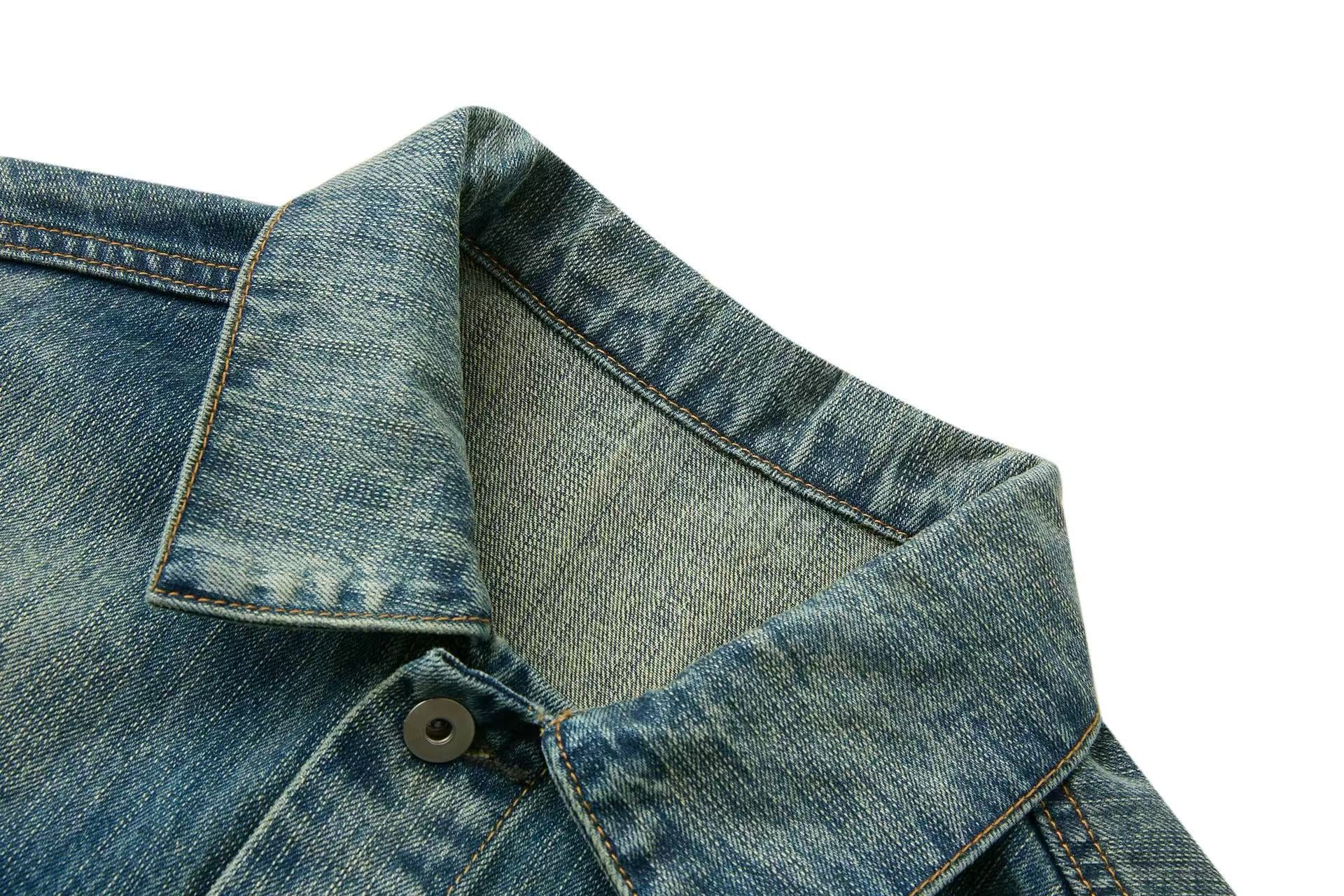 Washed Retro Denim Jacket