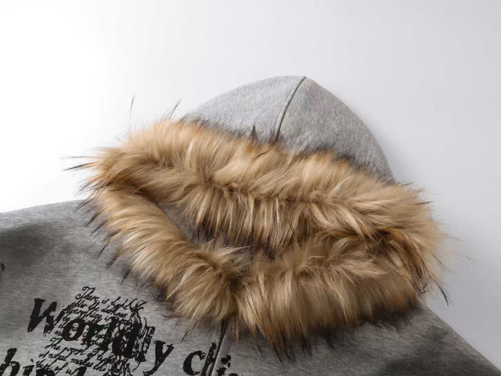 Street Style Retro Printed Zip-Up Hoodie