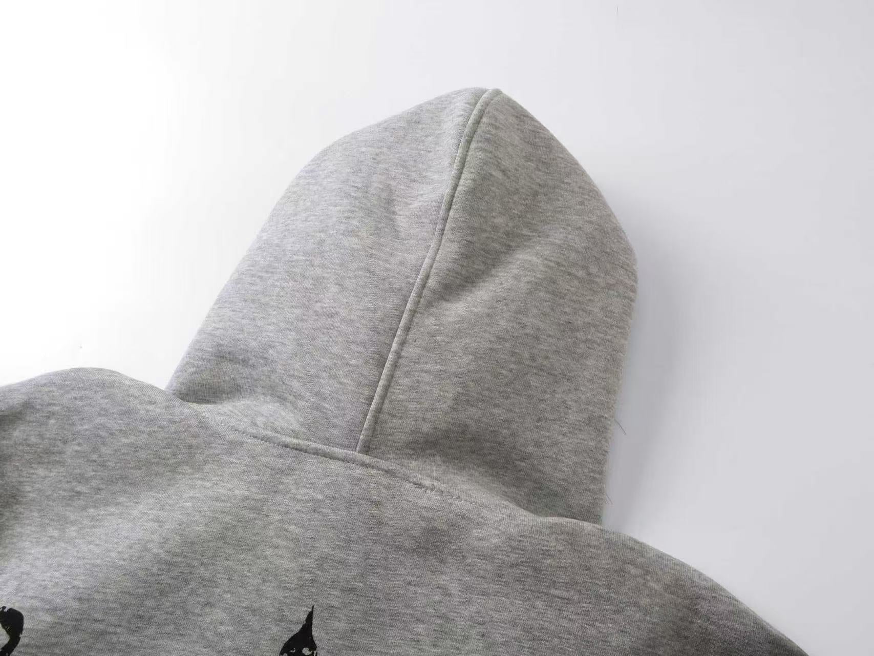 Street Style Retro Printed Zip-Up Hoodie