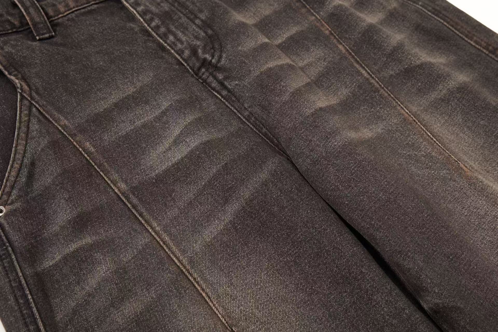 Vintage Distressed Wide-Leg Jeans