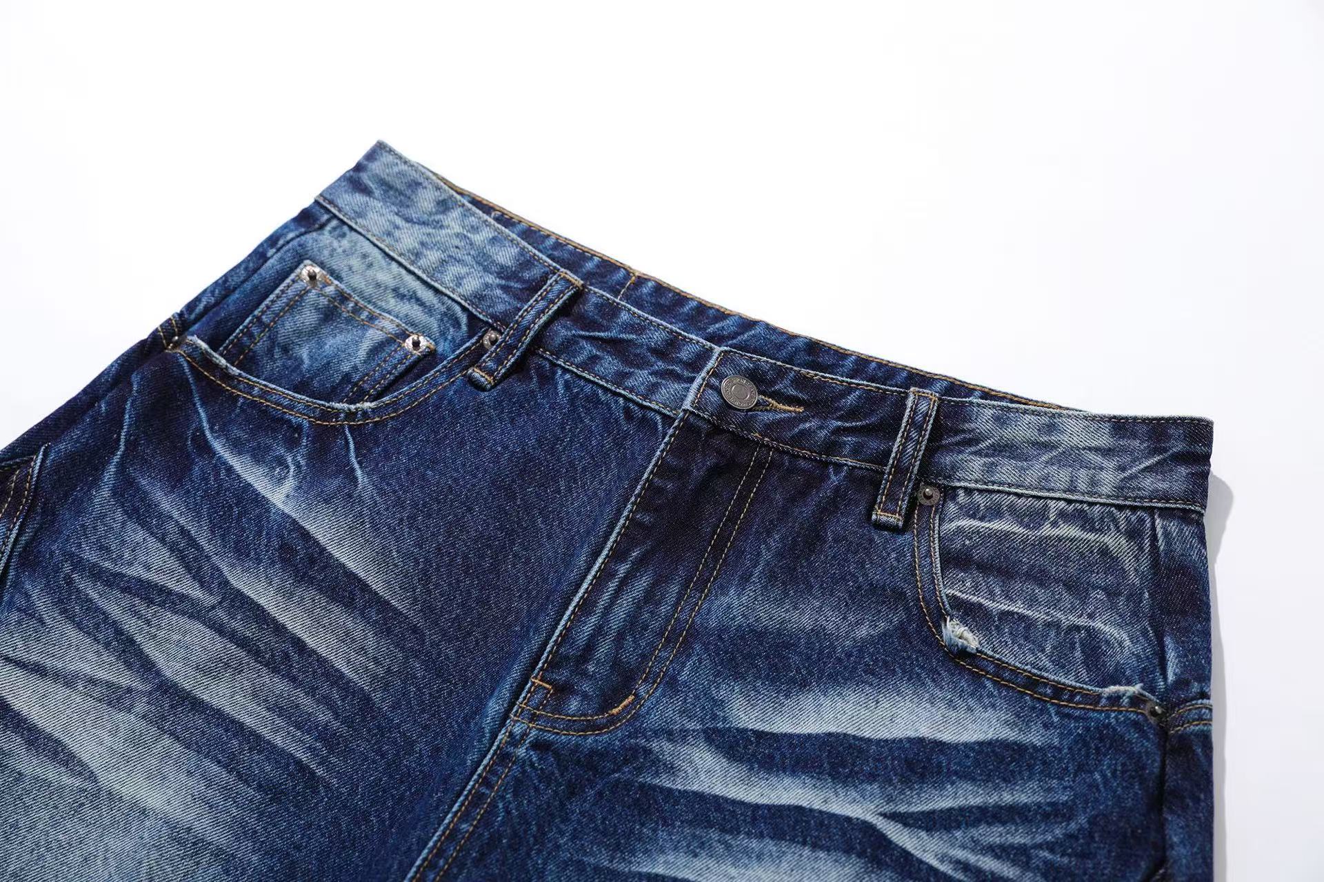 Washed Cleanfit Wide-Leg Baggy Jeans