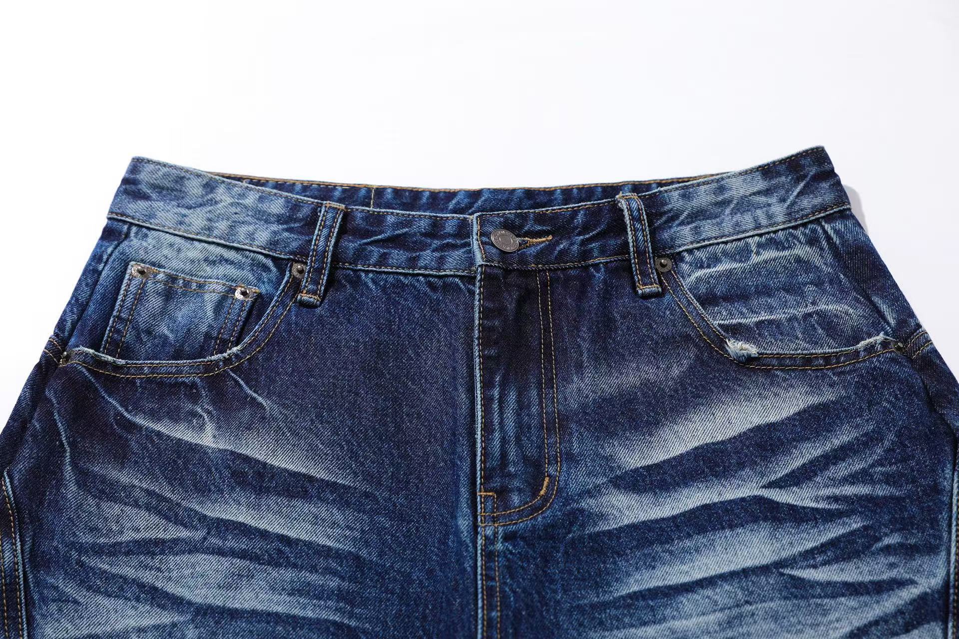 Washed Cleanfit Wide-Leg Baggy Jeans