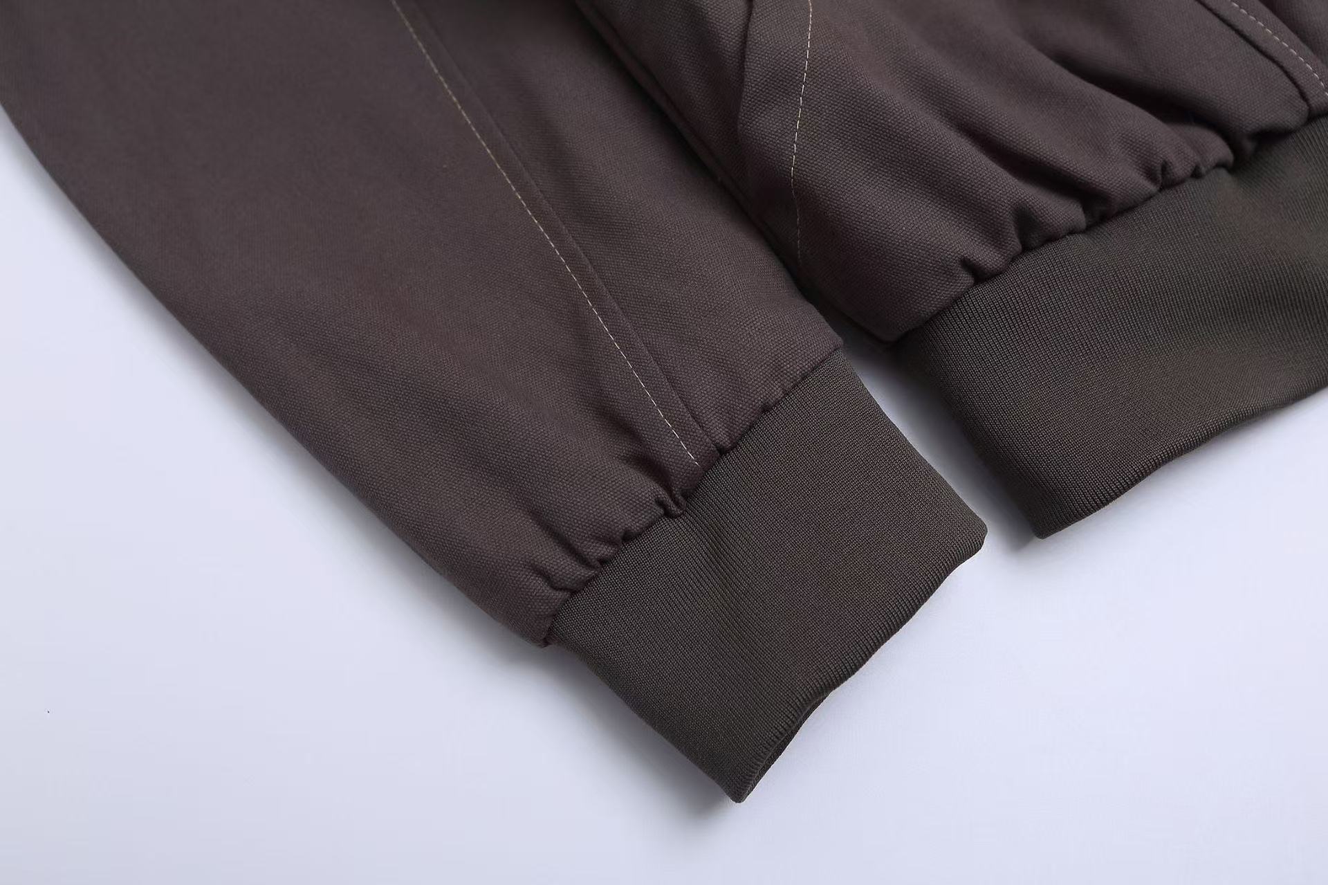 Vintage Top-Stitch Paneled Padded Hooded Jacket