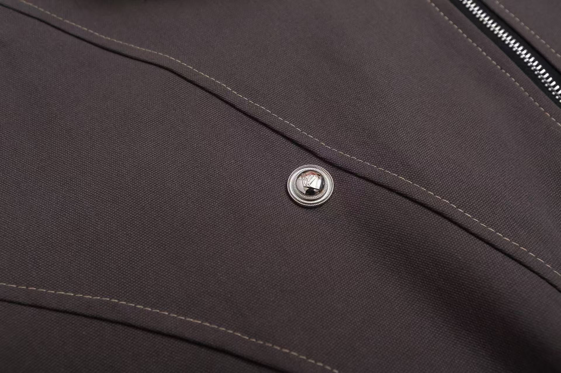 Vintage Top-Stitch Paneled Padded Hooded Jacket