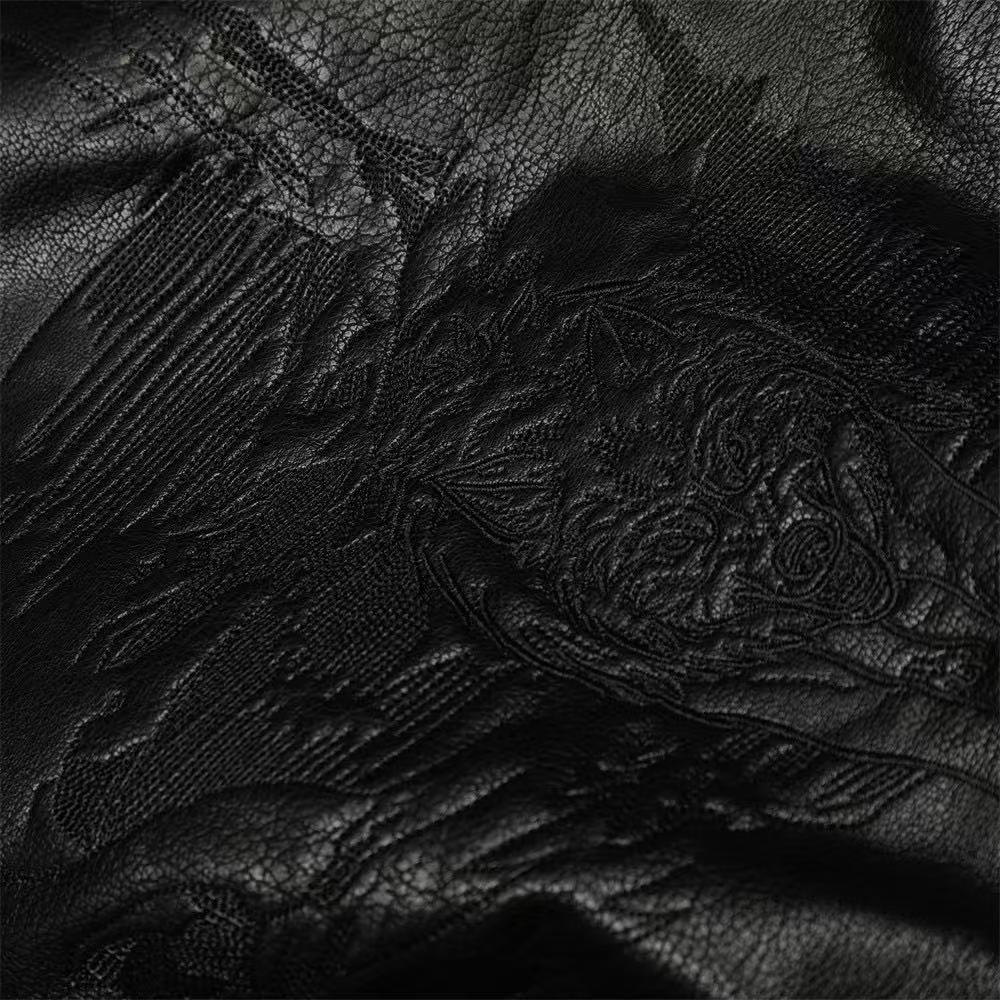 PU Leather Hooded Jacket