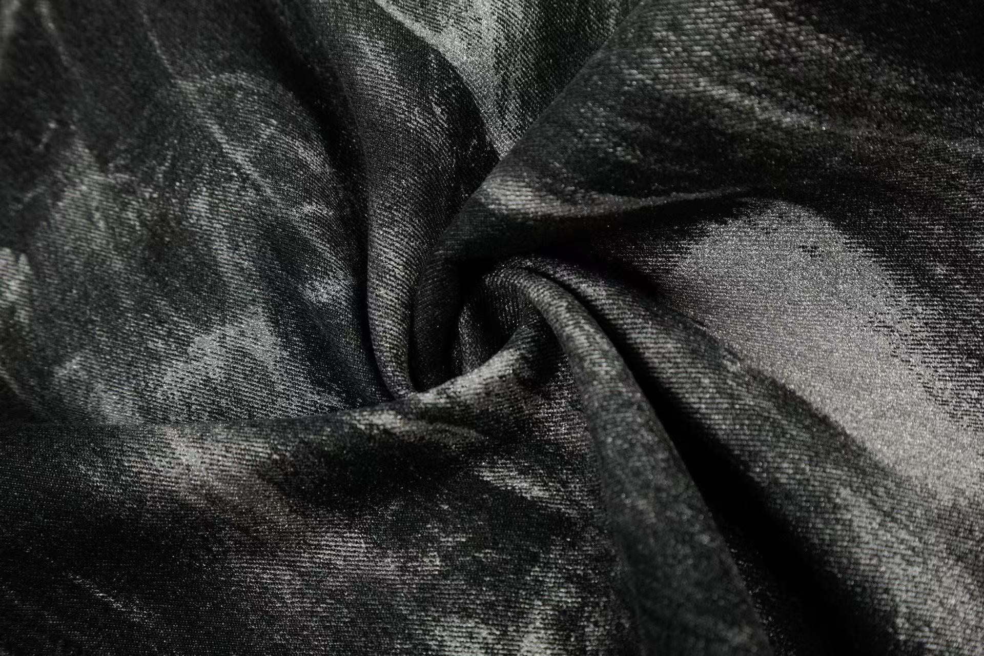 Wasteland-Style Splatter-Bleached Ripped Wide-Leg Jeans