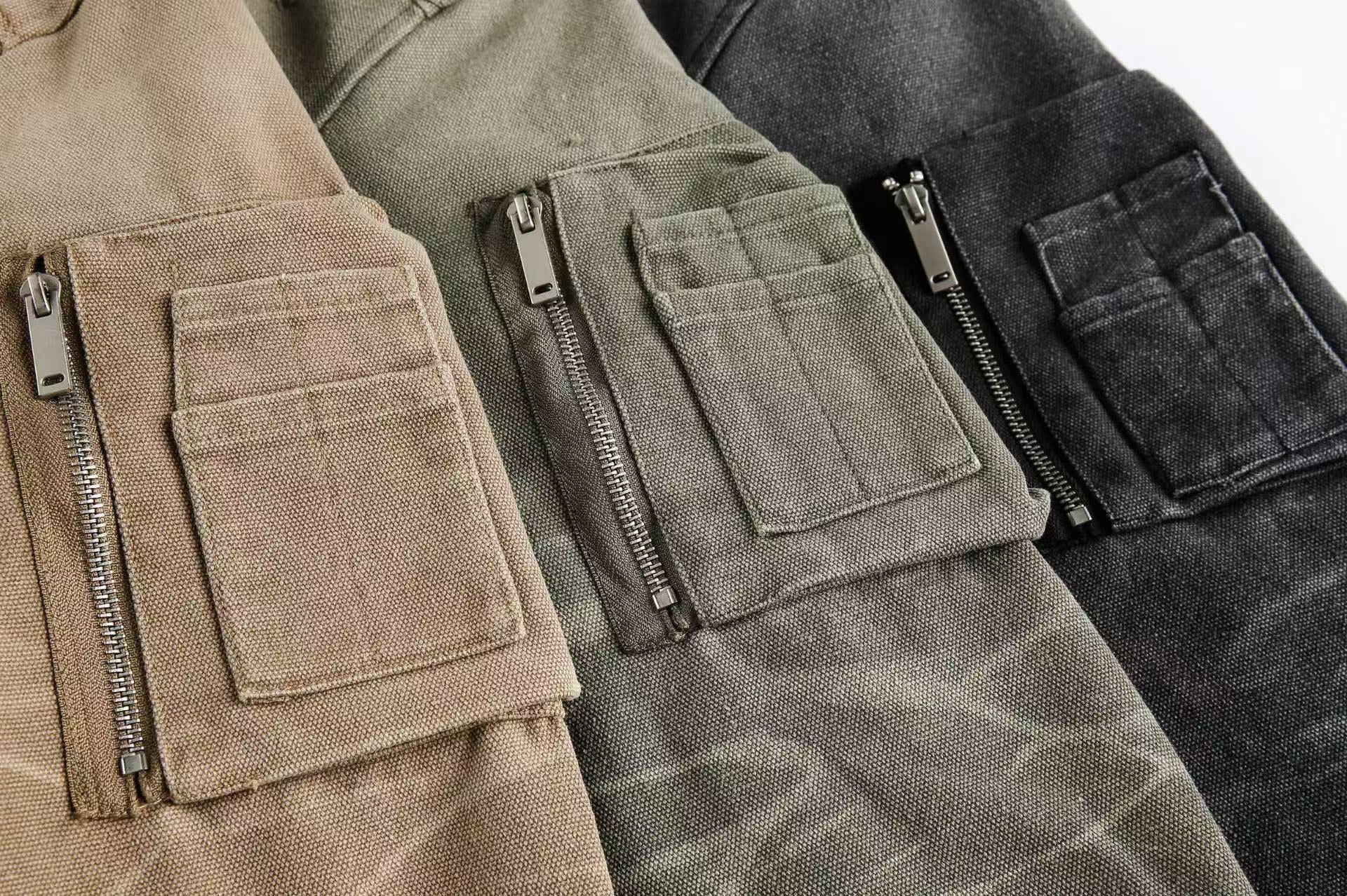 Vintage Washed Distressed Hooded Jacket