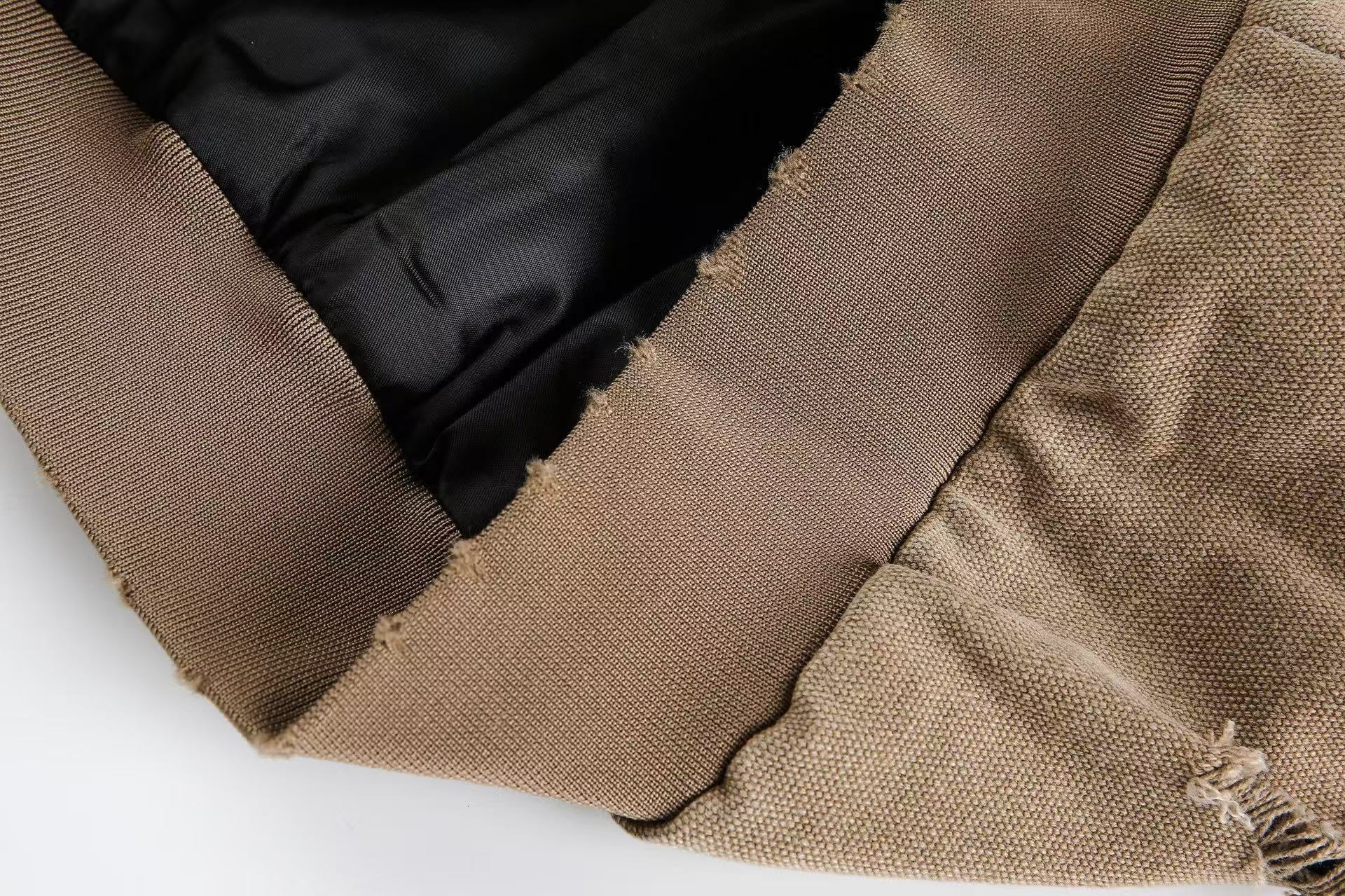 Vintage Washed Distressed Hooded Jacket