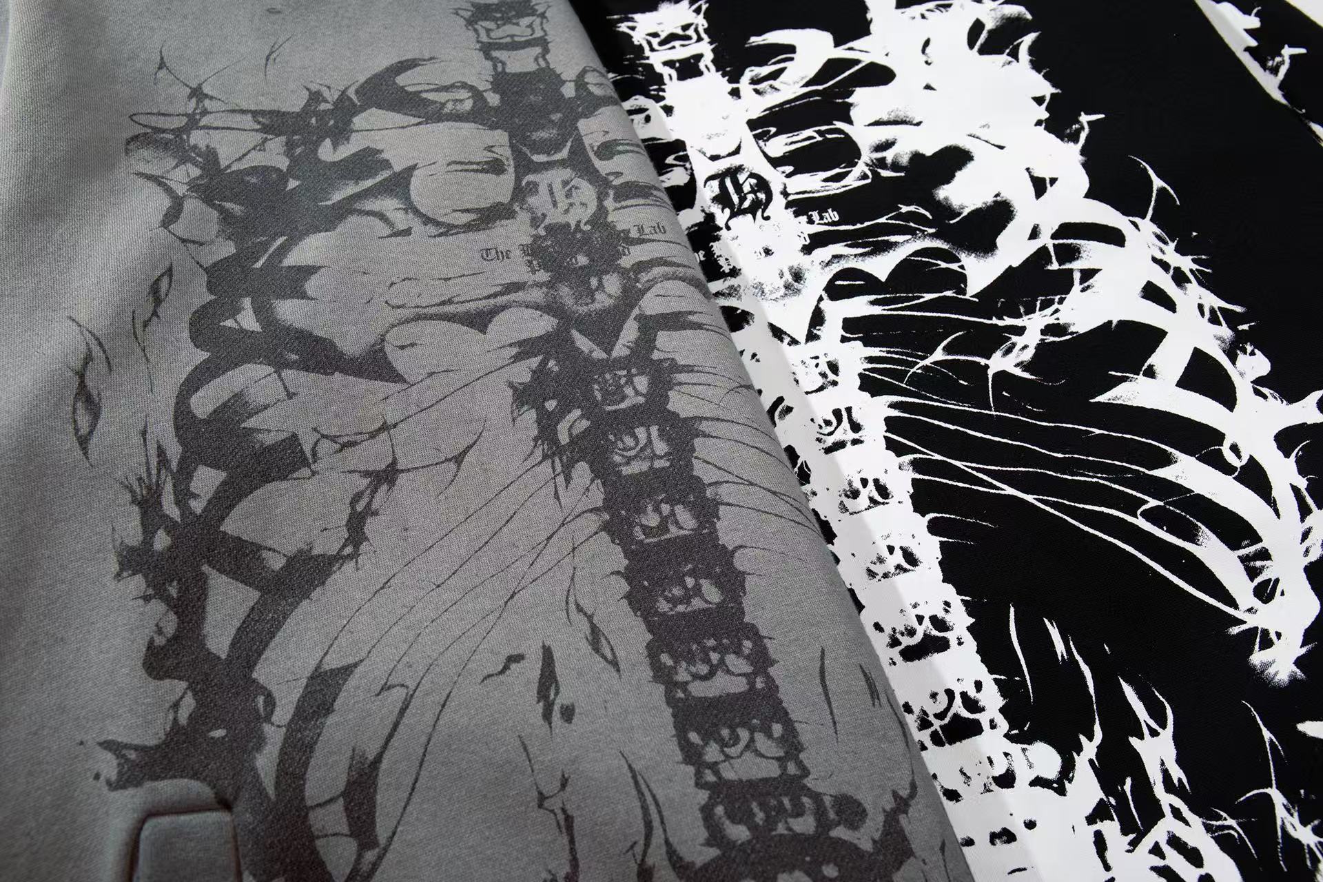 Dark Skull Skeleton Print Hoodie