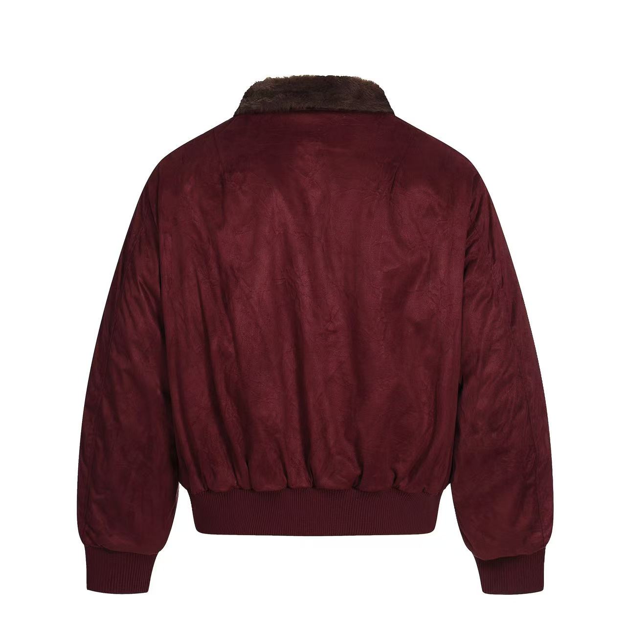 Suede-Lined Thick Bomber Jacket