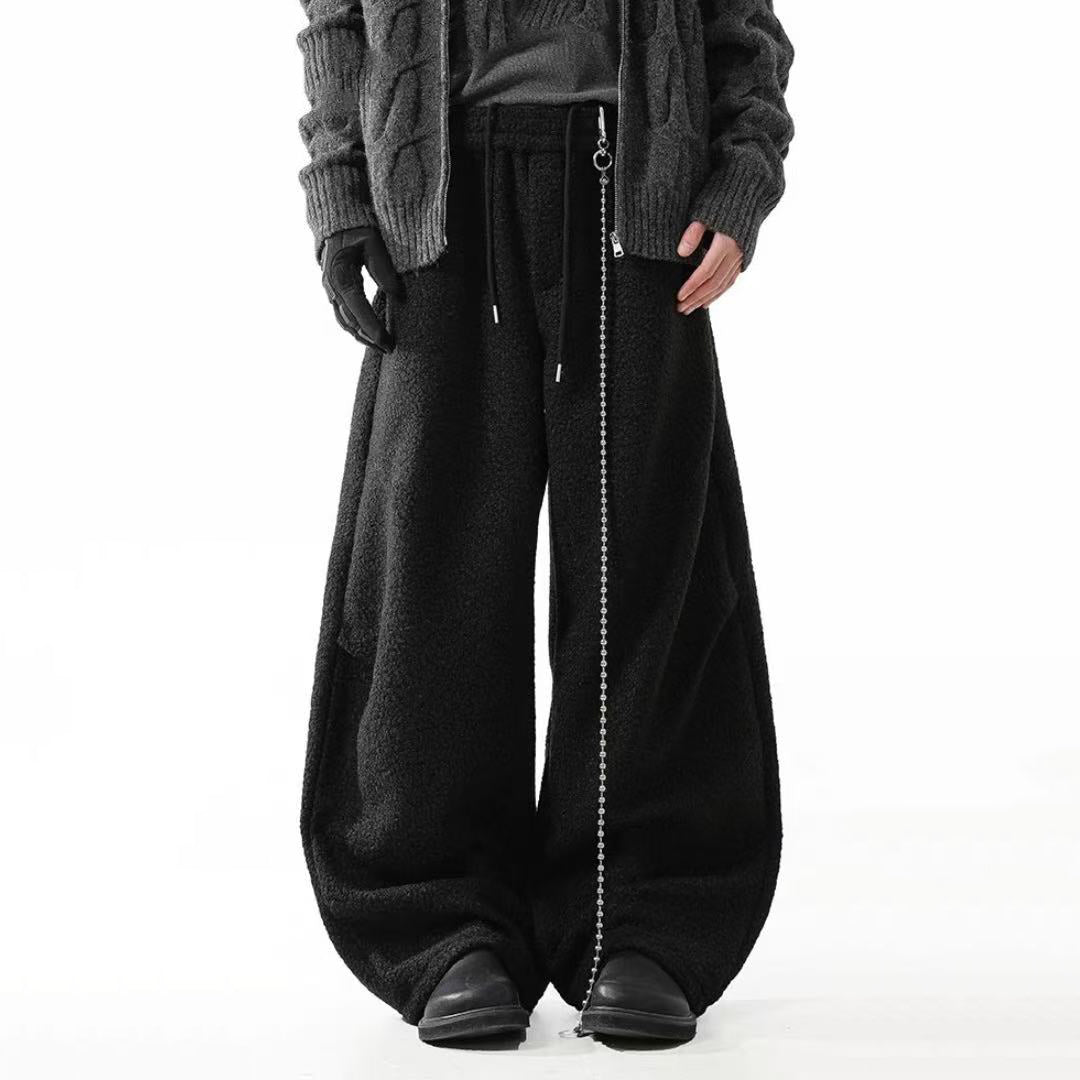 Heavyweight Street Style Wide-Leg Sweatpants