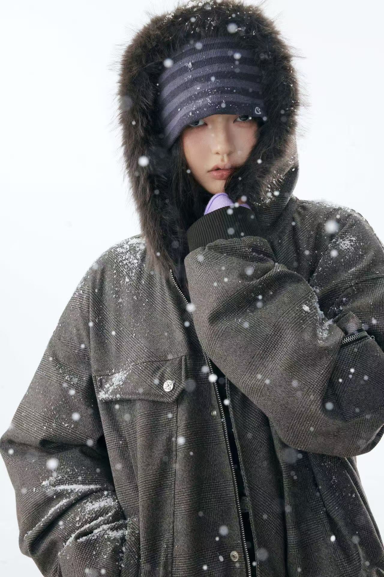 Faux Fur Old-Money Style Hooded Jacket