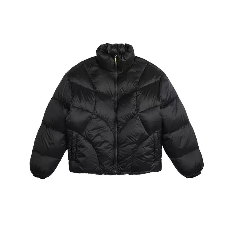 Metallic Water-Resistant Puffer Jacket in 90% White Duck Down