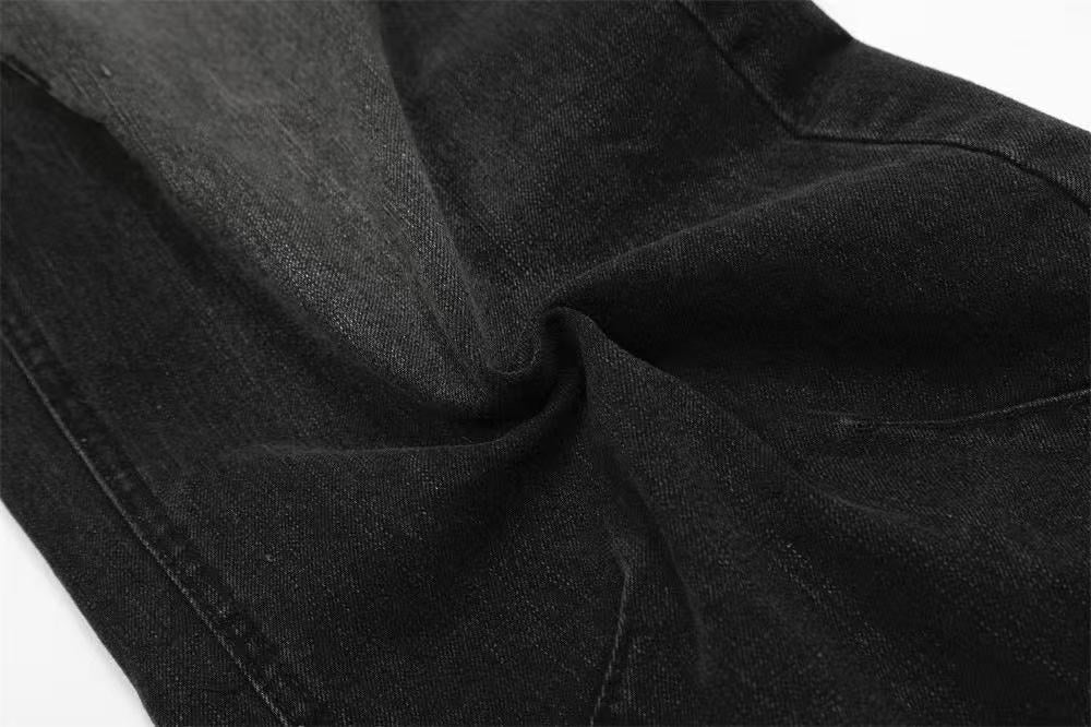 Washed Wide-Leg Baggy Jeans