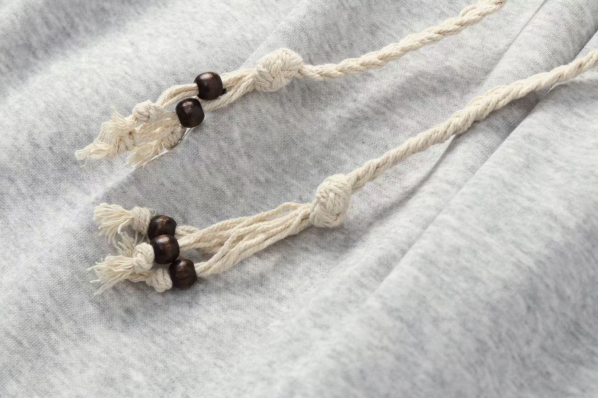 Fleece-Lined Street Style Wide-Leg Sweatpants