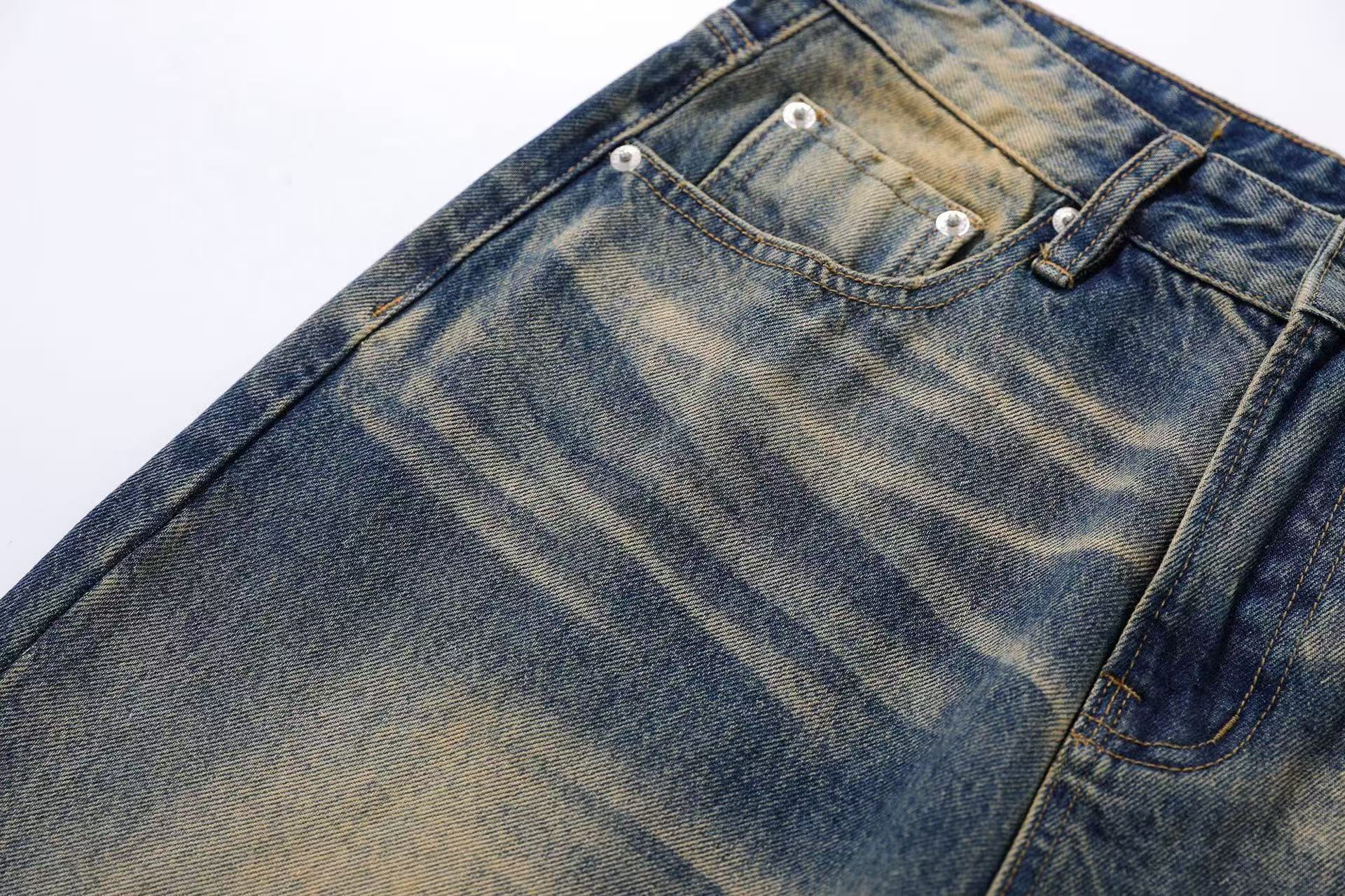 Washed Straight-Leg Jeans
