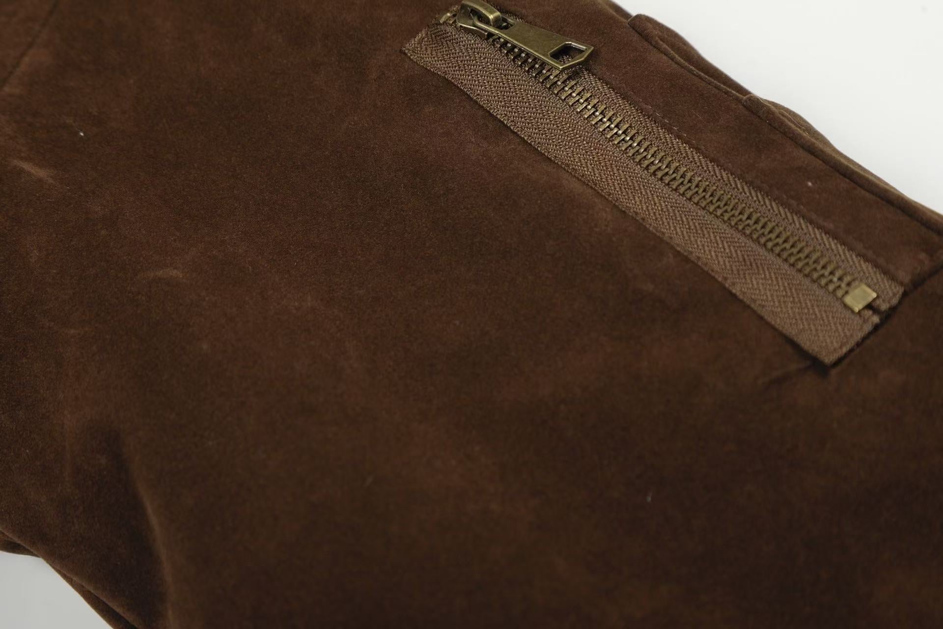 Vintage Faux-Fur Collar Hooded Jacket