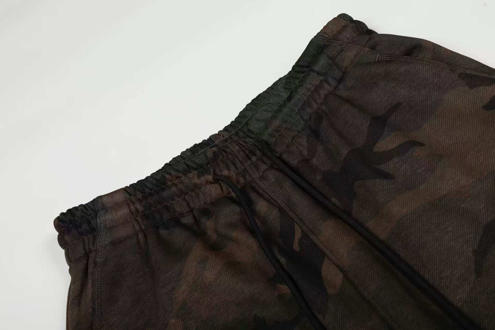 Camo Fleece-Lined Wide-Leg Sweatpants