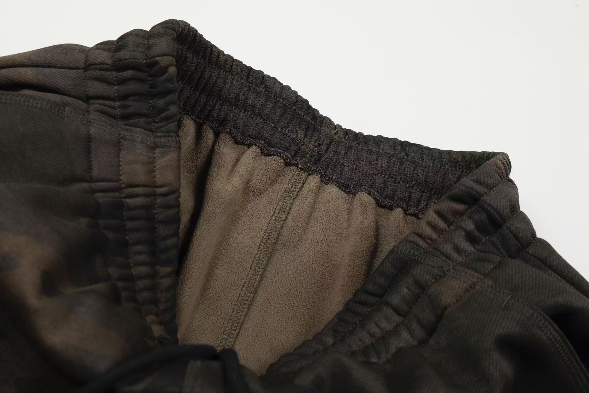 Camo Fleece-Lined Wide-Leg Sweatpants