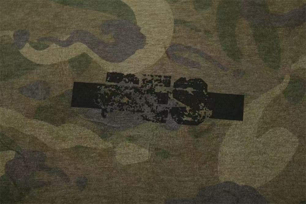 Camo Retro Distressed Long Sleeve