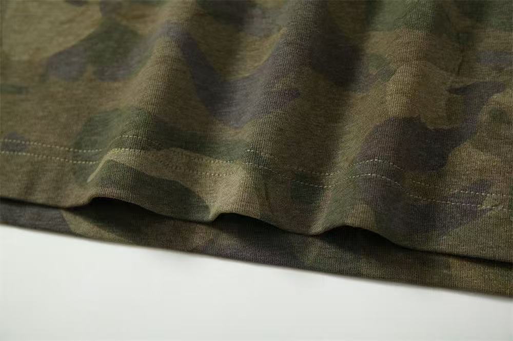 Camo Retro Distressed Long Sleeve