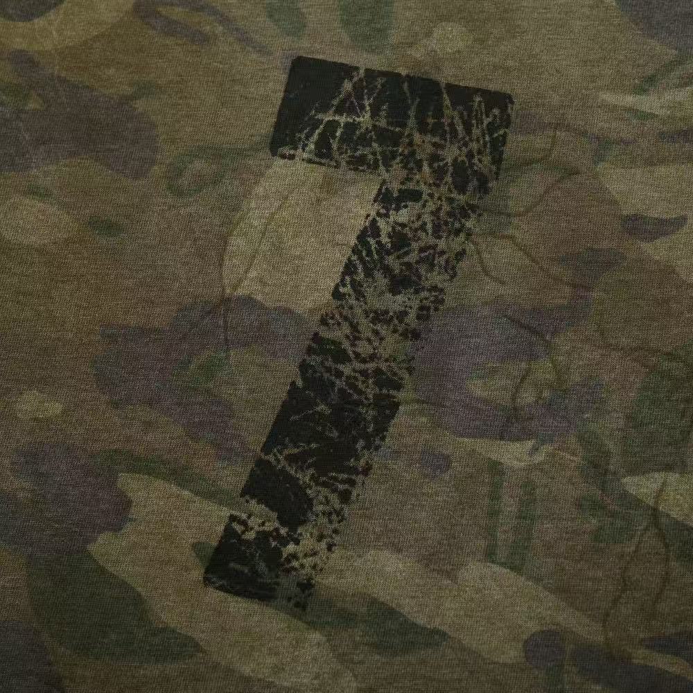 Camo Retro Distressed Long Sleeve