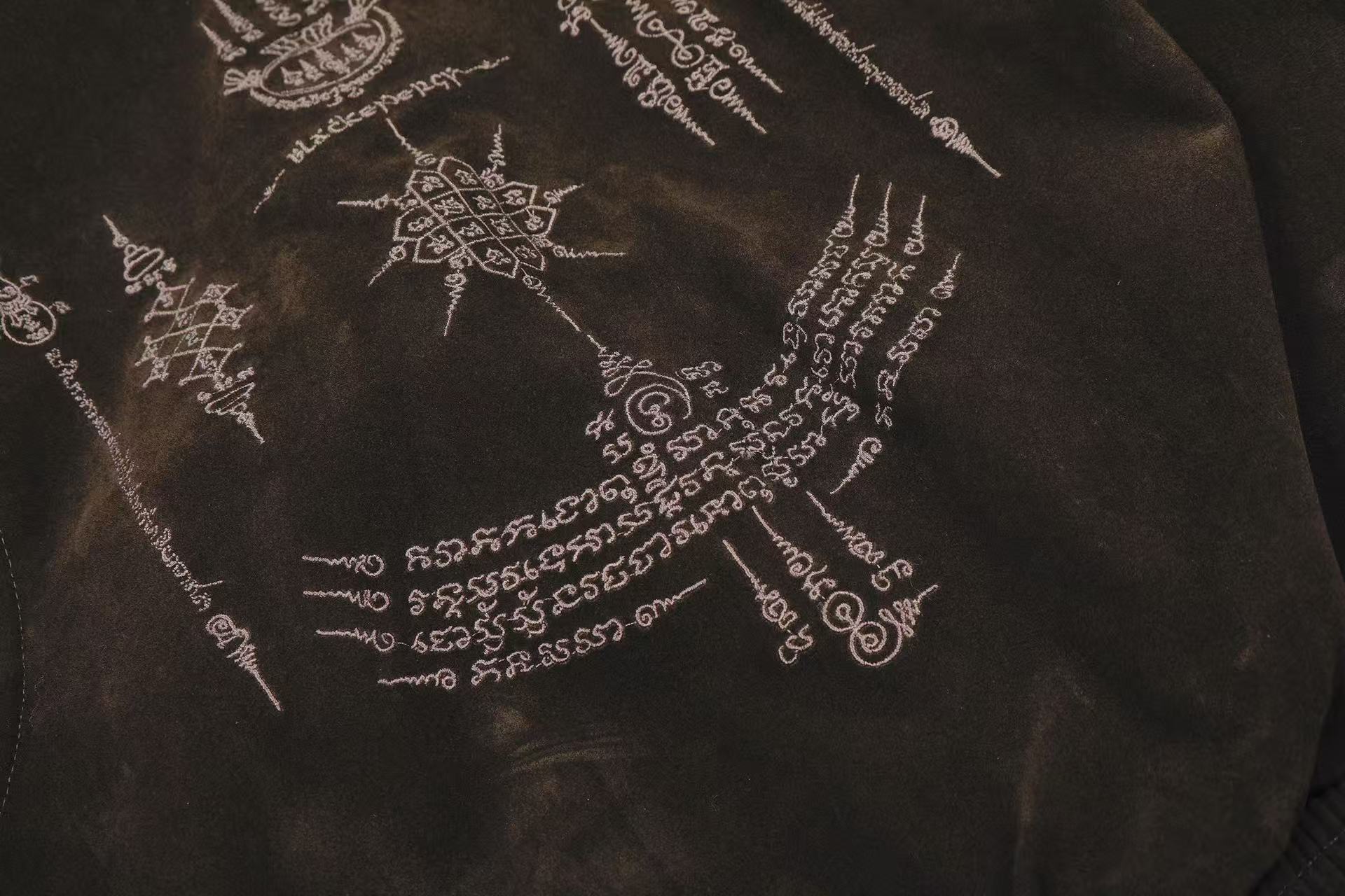 Vintage Stand-Collar Bomber Jacket