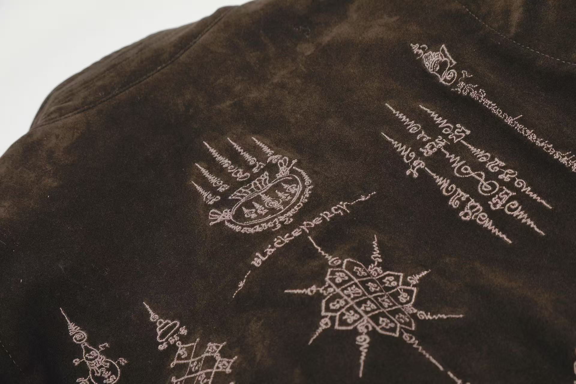 Vintage Stand-Collar Bomber Jacket