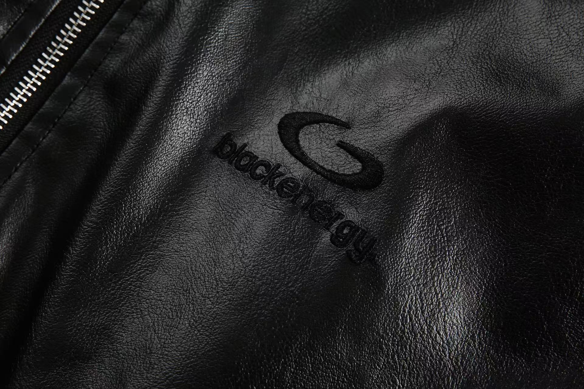 Vintage PU Leather Bomber Jacket