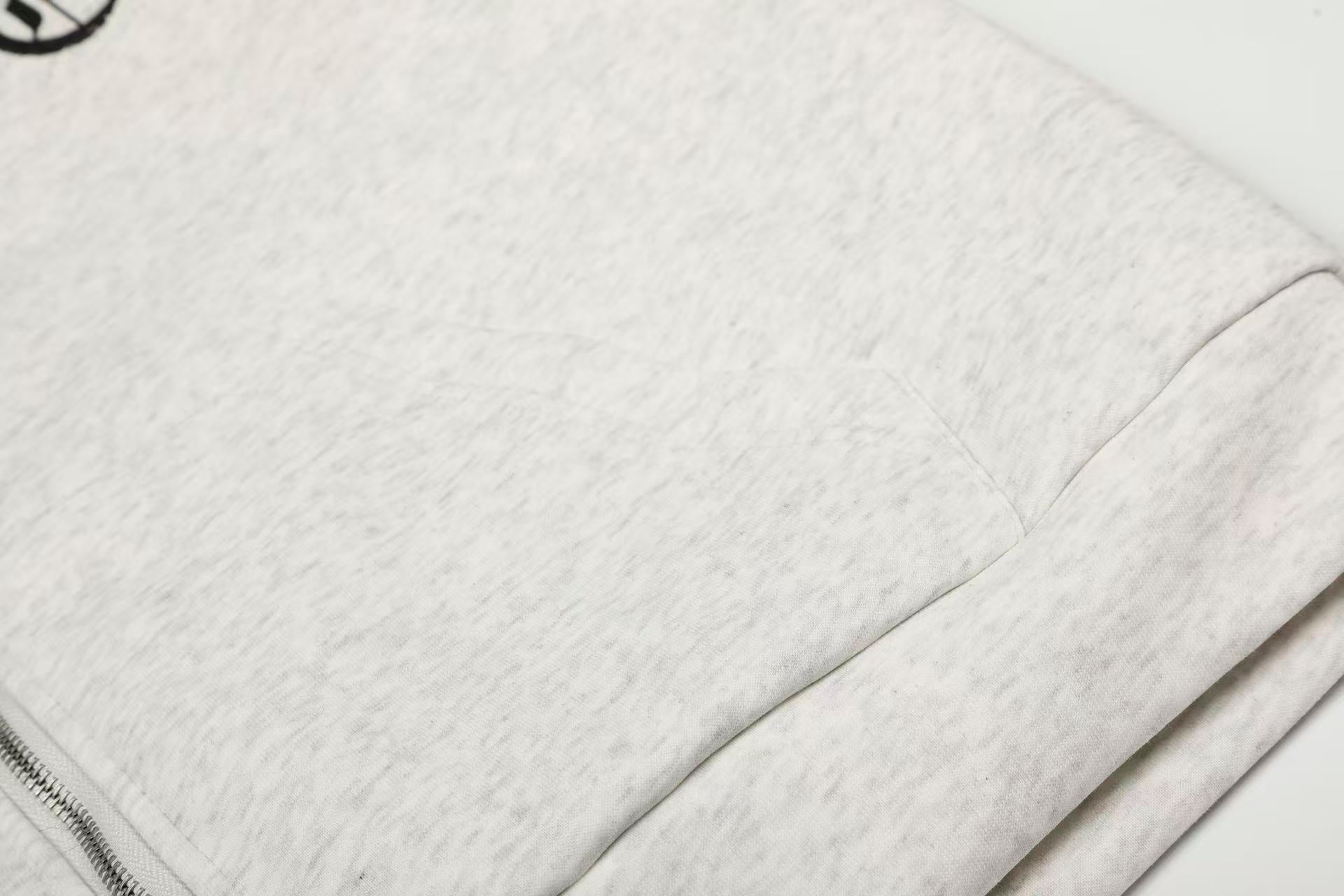 Letter-Print Plush Hooded Jacket