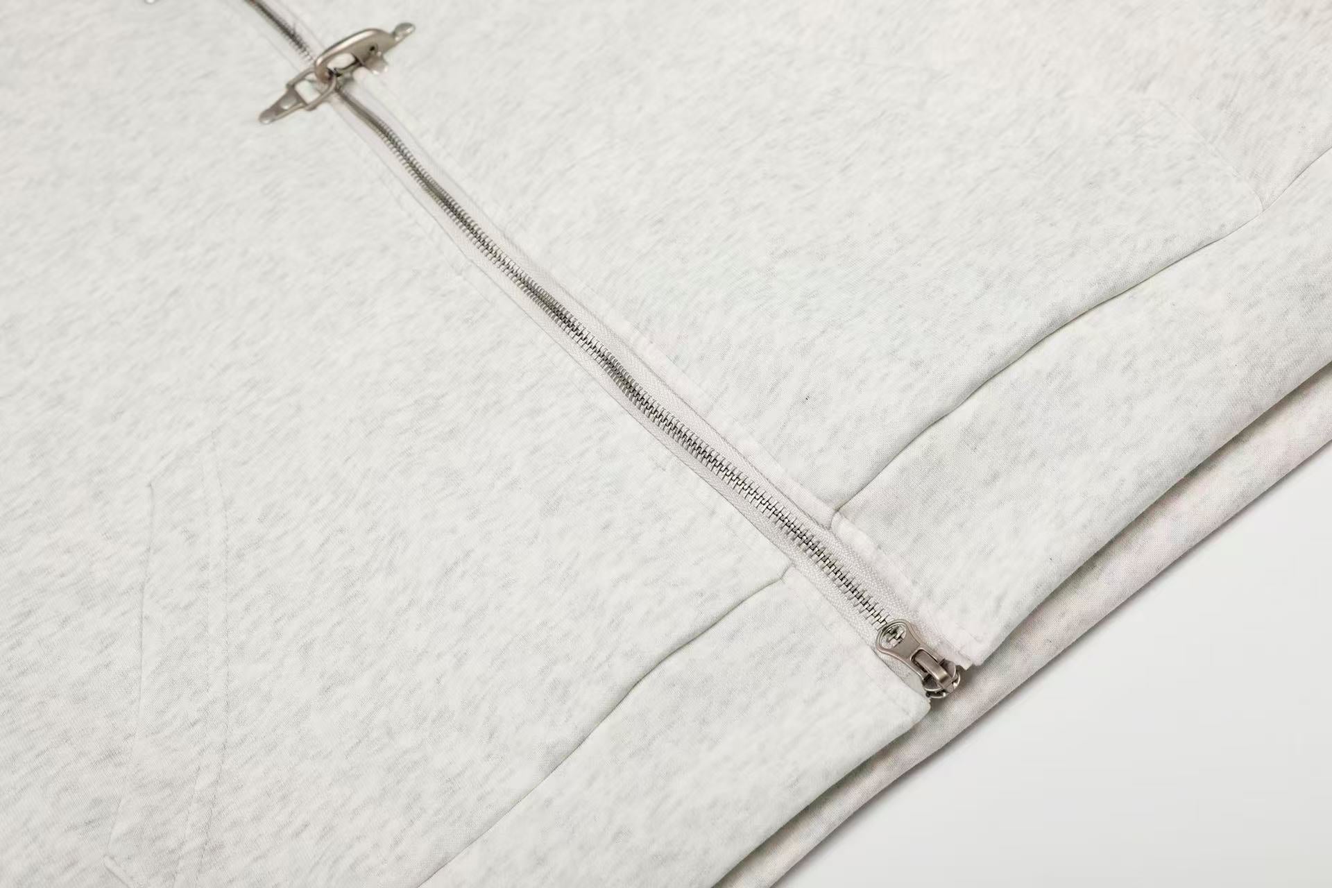 Letter-Print Plush Hooded Jacket