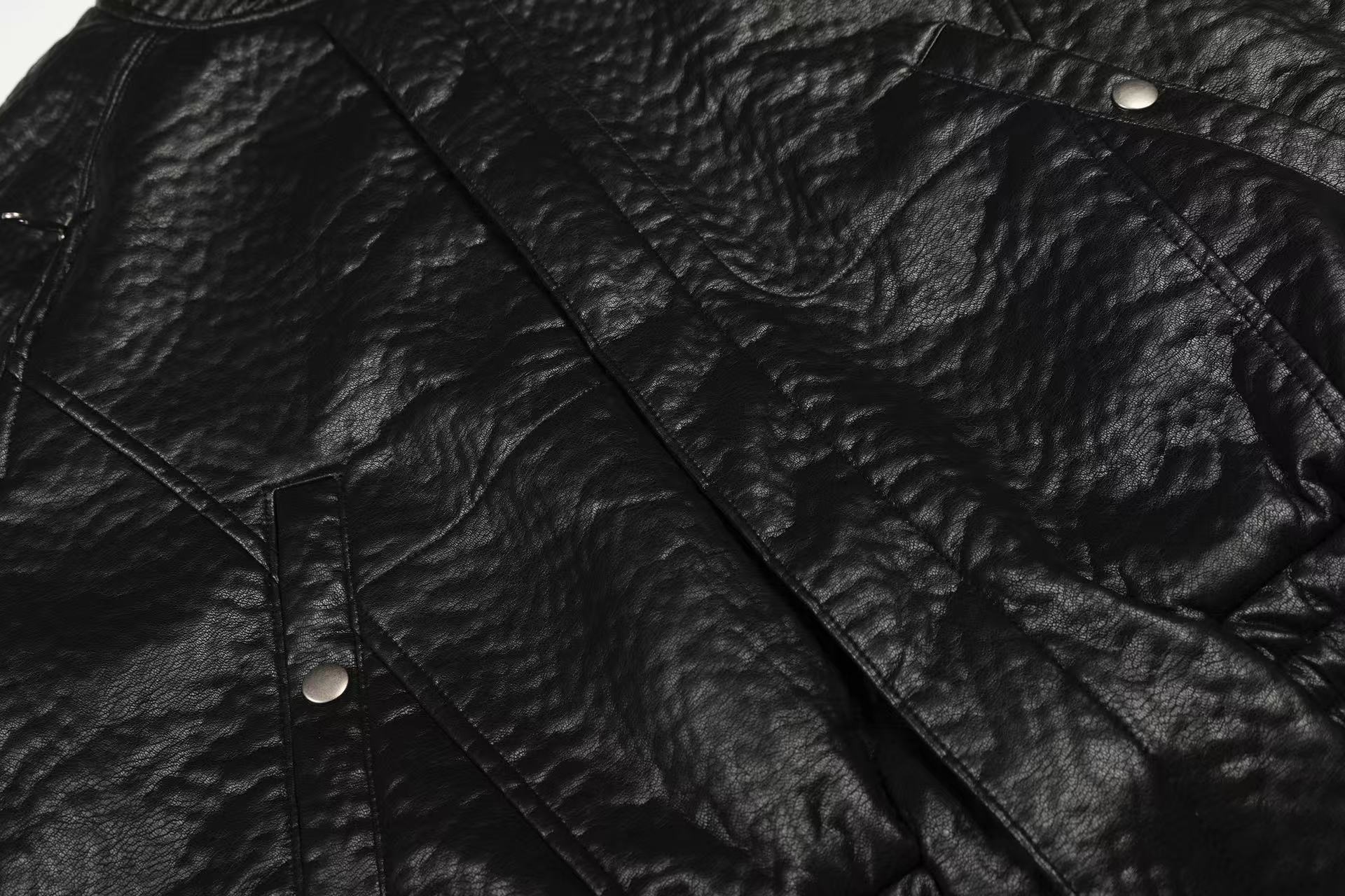 Street-Style PU Leather Jacket