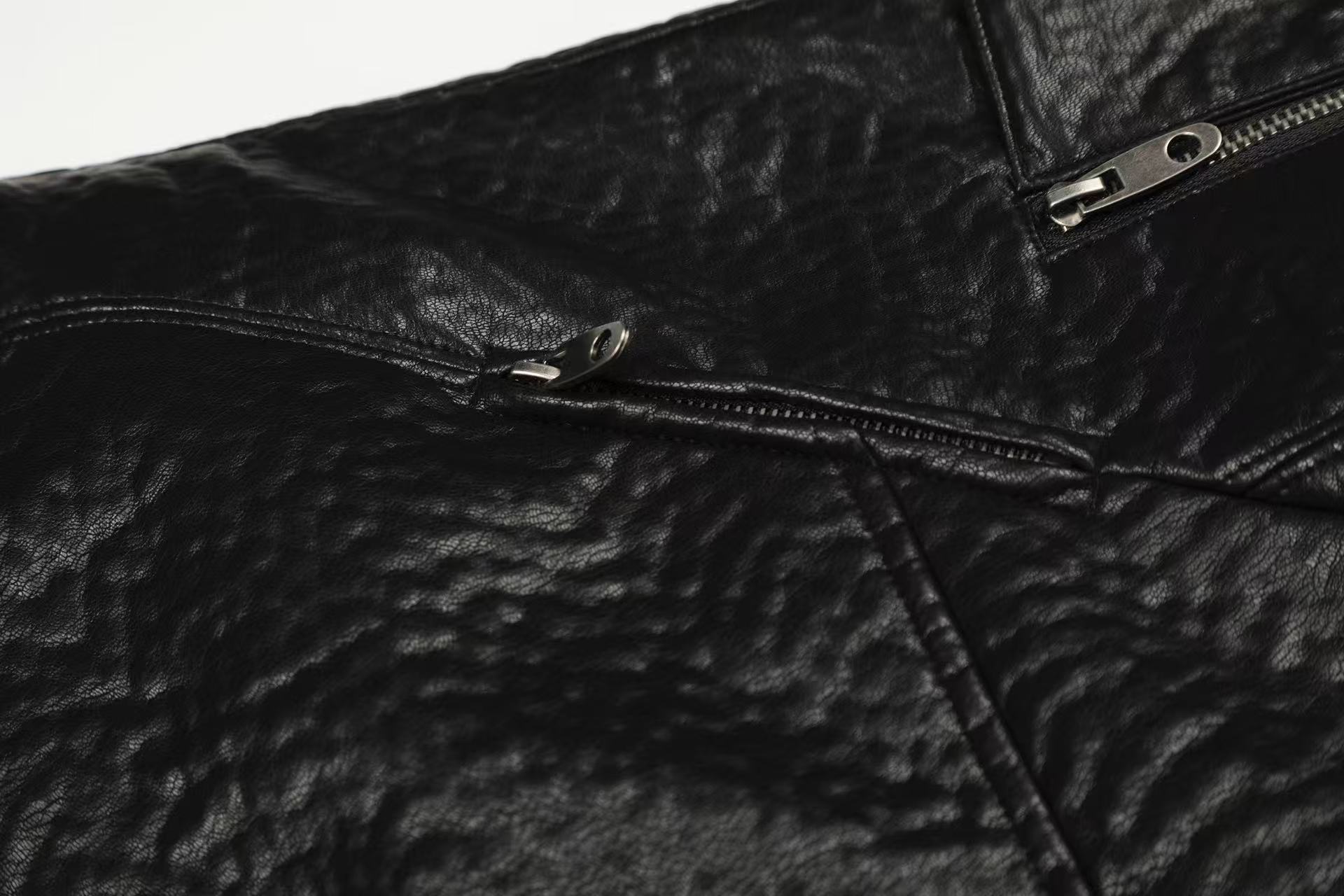 Street-Style PU Leather Jacket