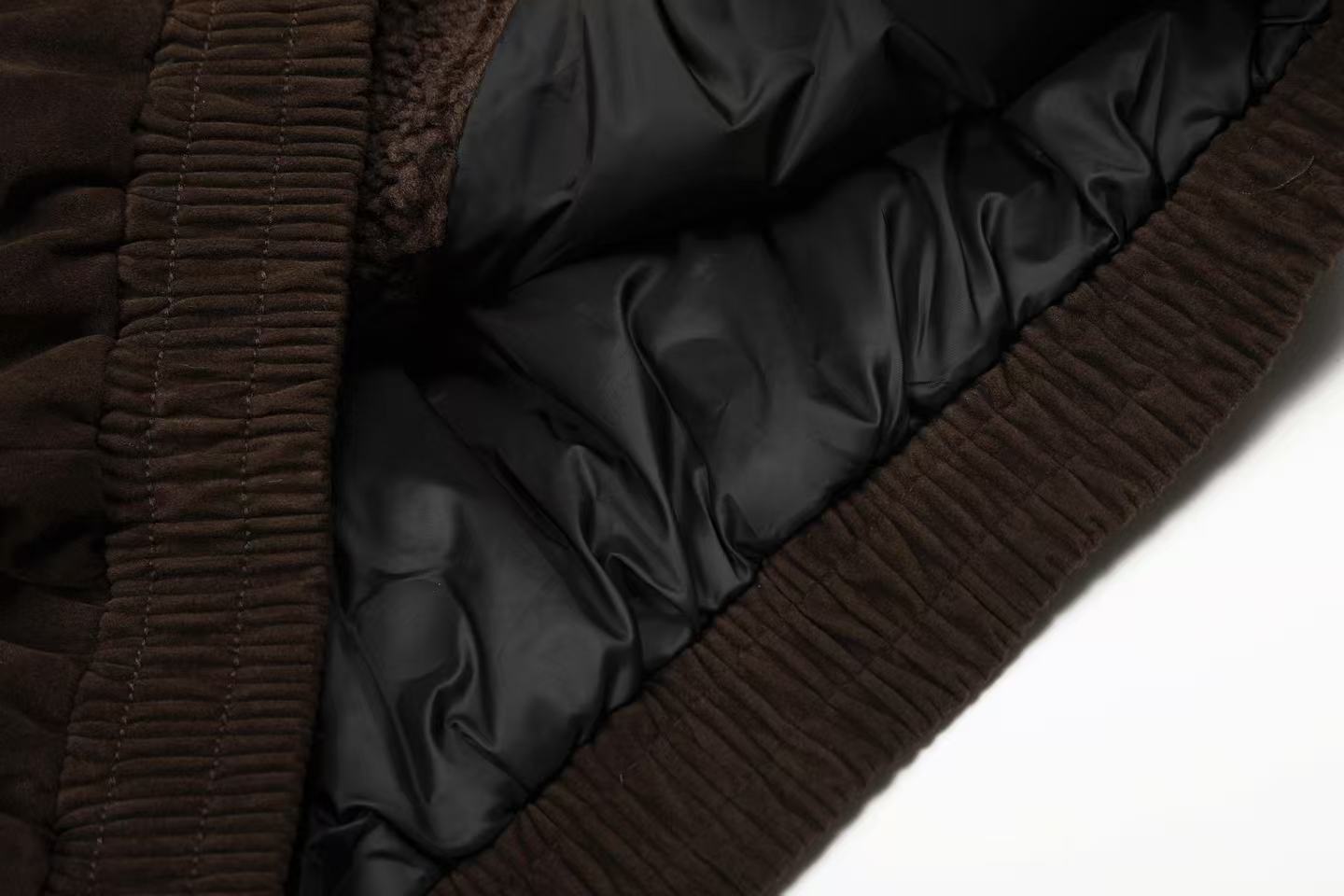 Vintage Street-Style Suede Stand-Collar Jacket