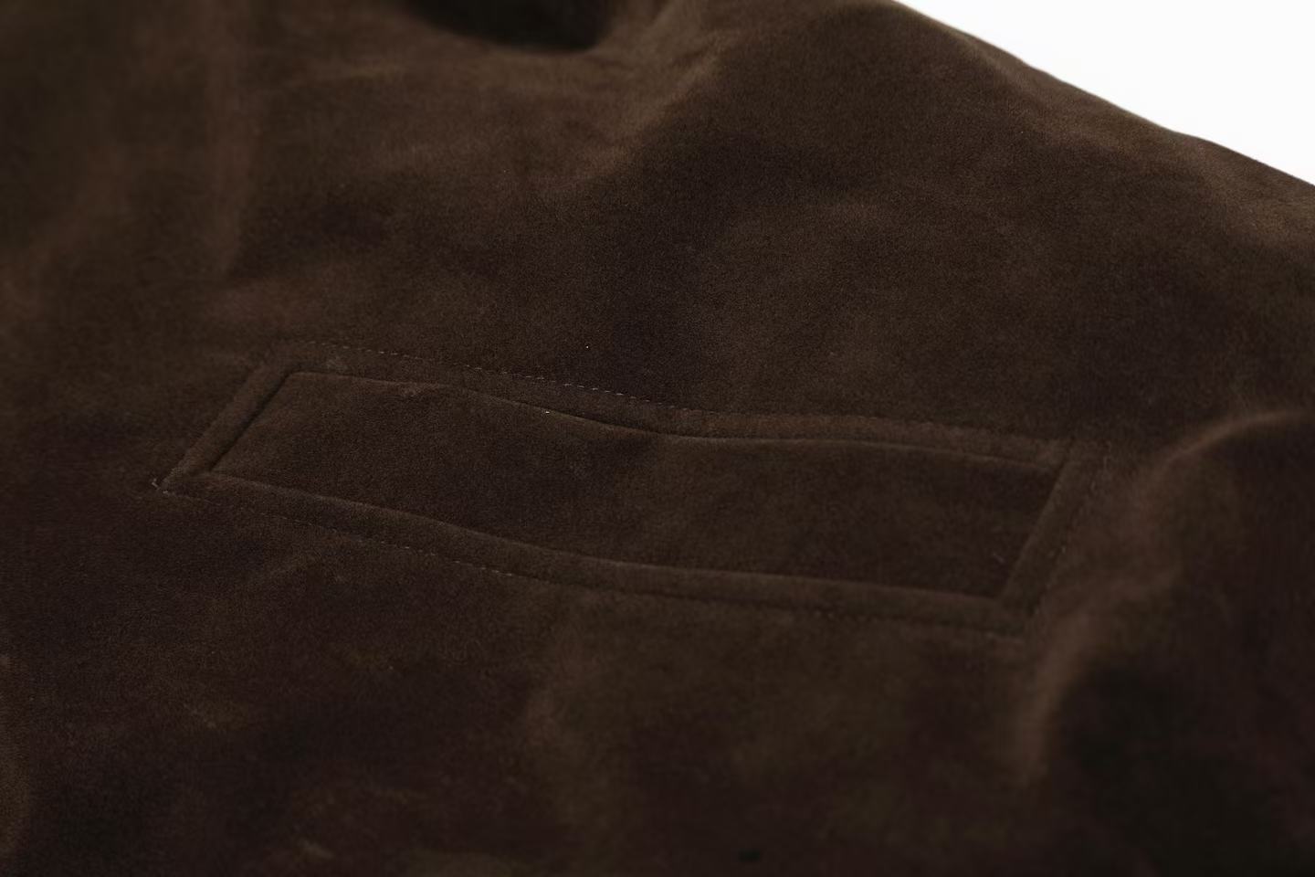 Vintage Street-Style Suede Stand-Collar Jacket