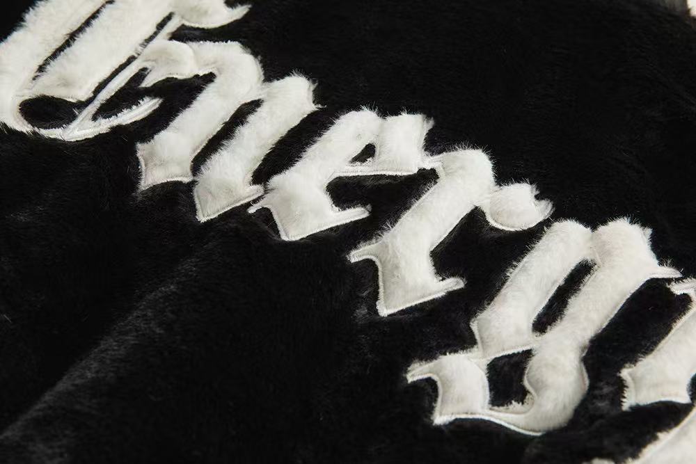 Embroidered Fleece-Lined Padded Jacket