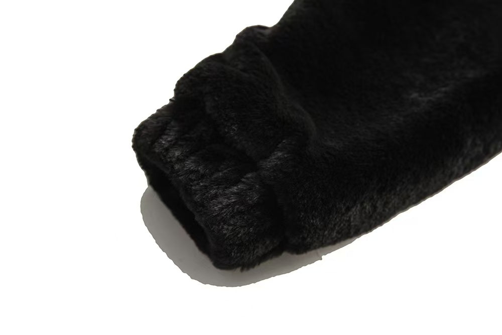 Embroidered Fleece-Lined Padded Jacket