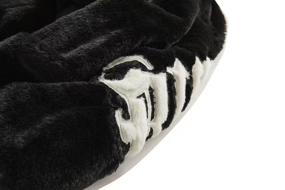 Embroidered Fleece-Lined Padded Jacket