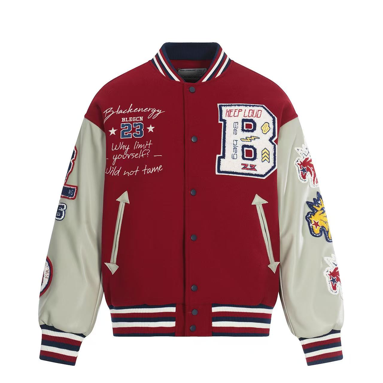 Vintage embroidered baseball jacket