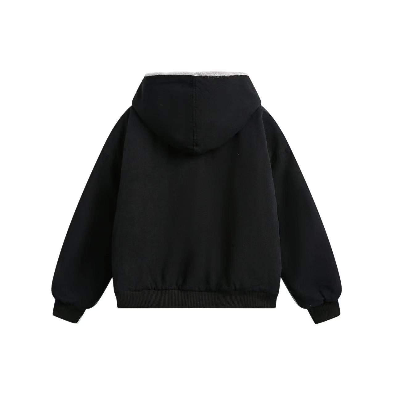 Clean-Fit Faux-Fur Hooded Jacket