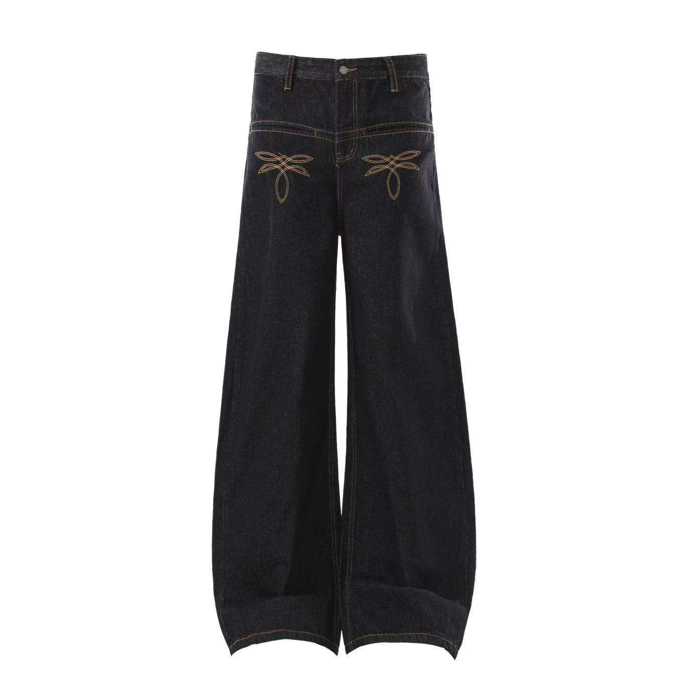 Clean-Fit Print Wide-Leg Jeans