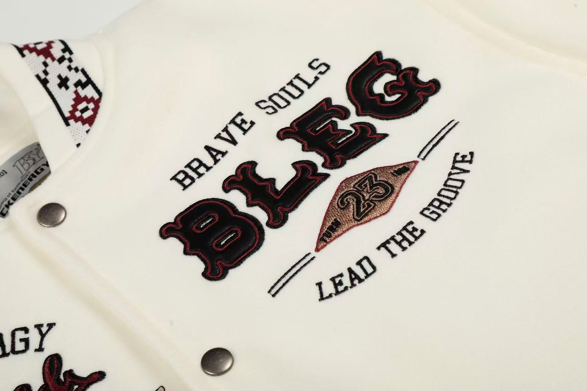 Vintage embroidered baseball jacket