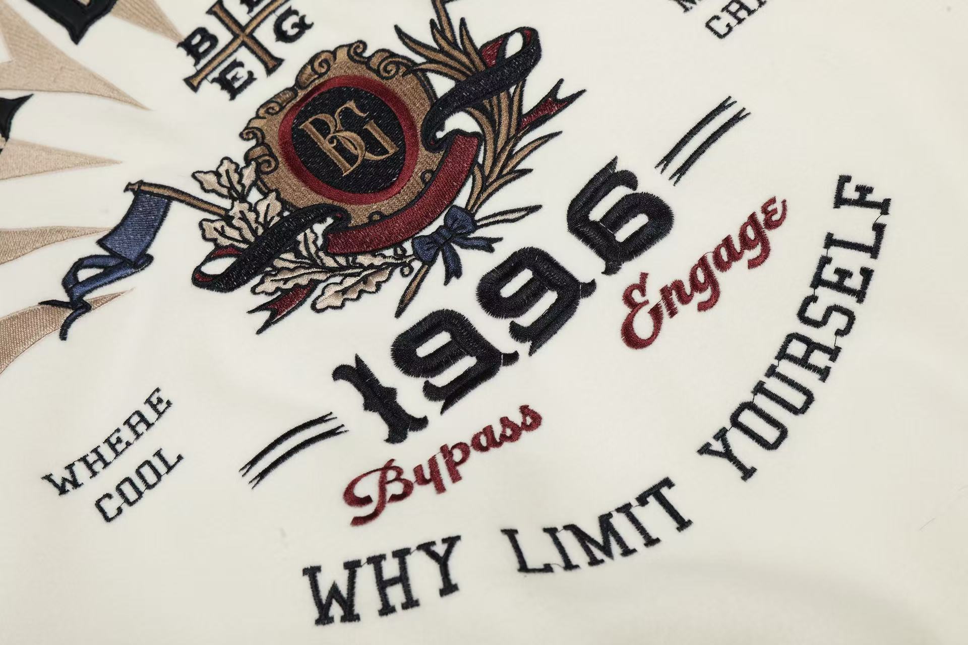 Vintage embroidered baseball jacket