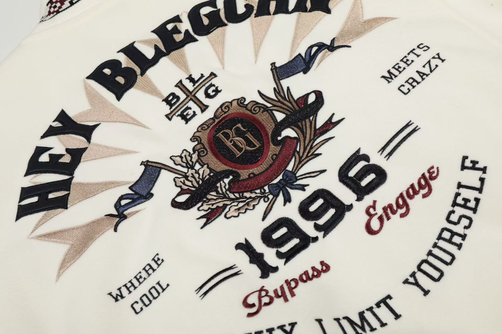 Vintage embroidered baseball jacket