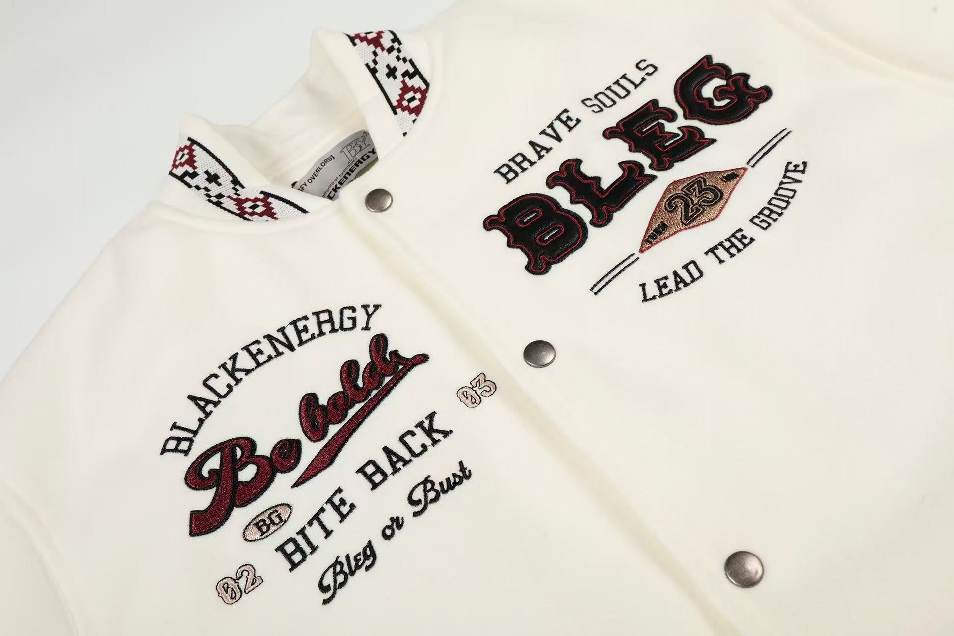 Vintage embroidered baseball jacket