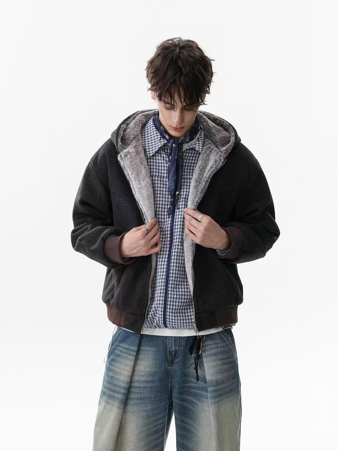 Faux Fur Old-Money Reversible Hooded Coat