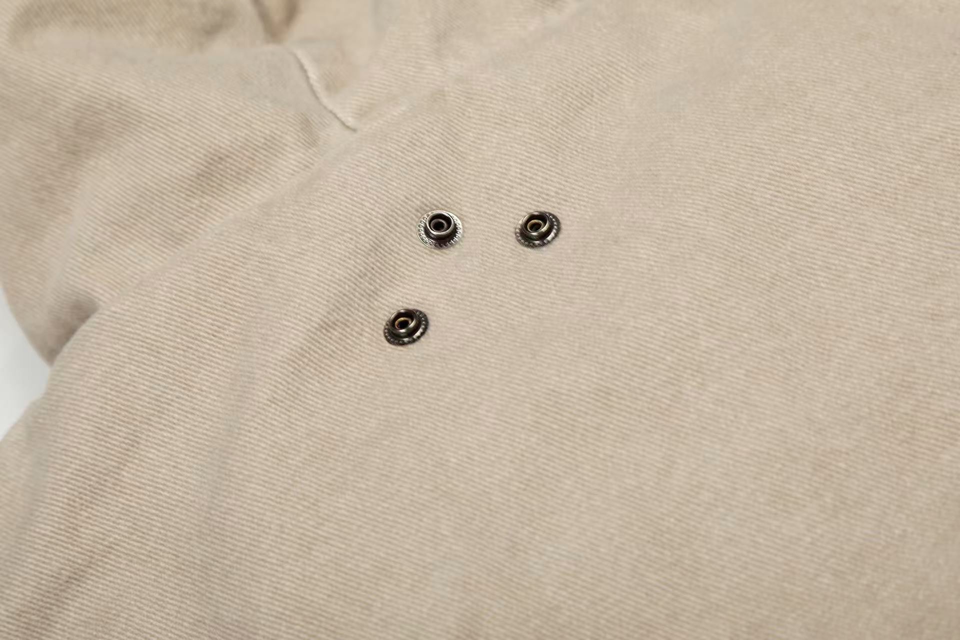 Vintage Stitch Detail Faux-Fur Collar Hooded Jacket